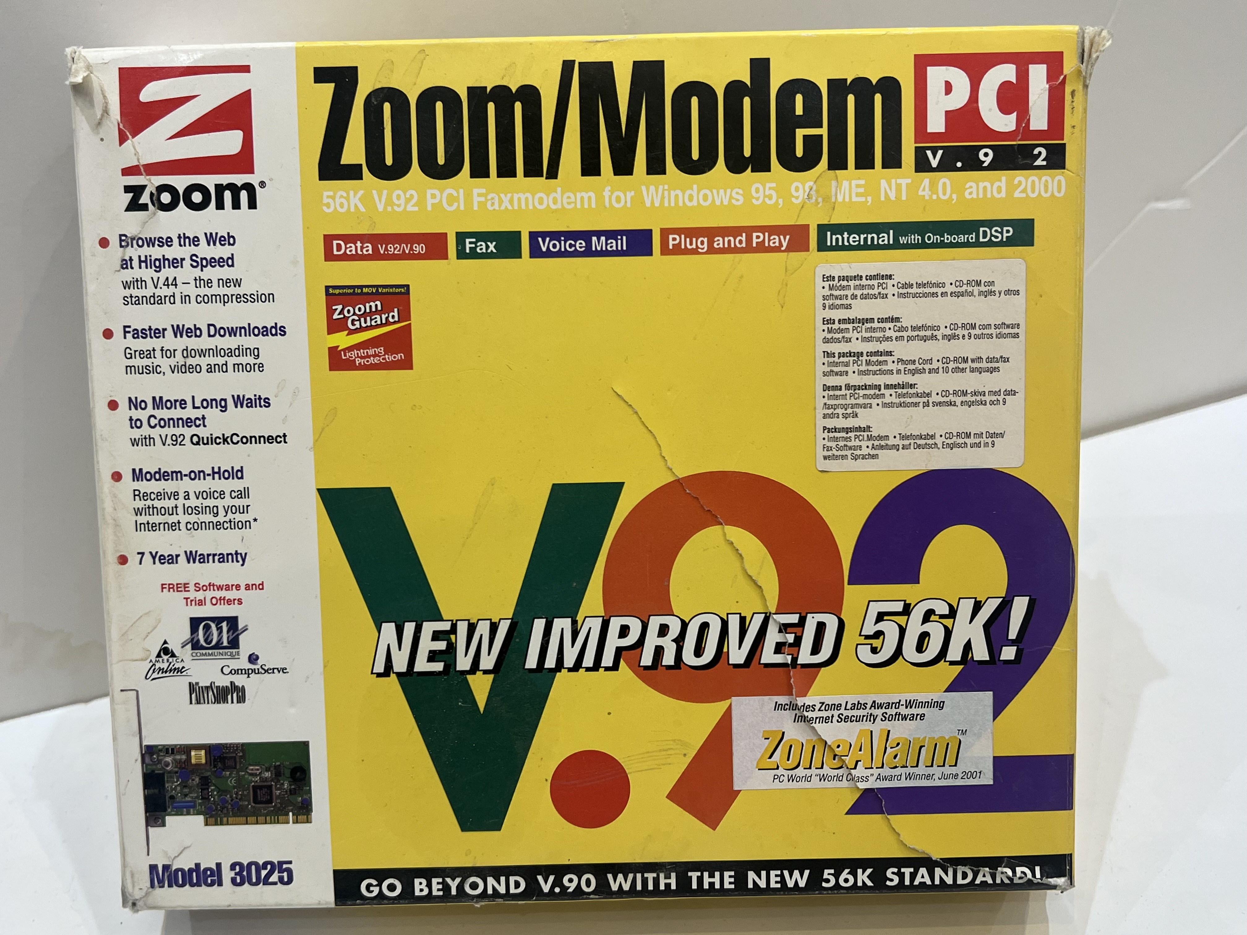 Zoom 56K V.92 Model 3025- 2002